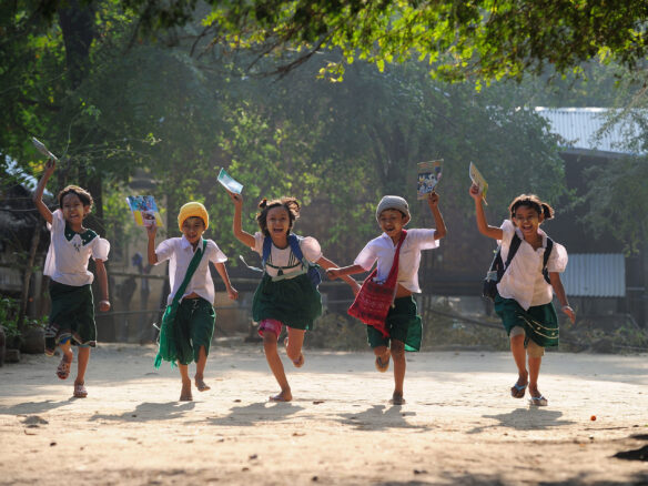 School children in Myanmar