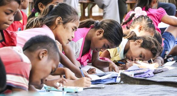 Since Leoni became the facilitator of the reading camp in the Mandeu Village, the joy of reading and learning has increased for both children and parents.